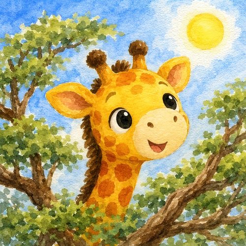 A scene from Gina, the Curious Giraffe