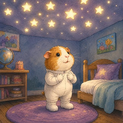 A scene from The Guinea Pig Astronaut Who Was Afraid of Space