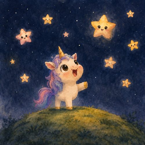 A scene from The Singing Unicorn and the Sticky Stars
