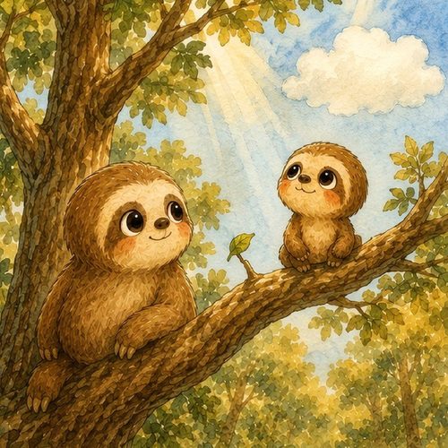 A scene from The Sloth Who Was Always Late
